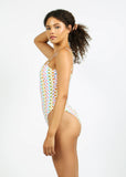 Exuma One Piece - Eco Rainbow Check